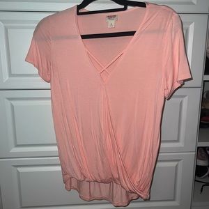 Pink Criss Cross Top